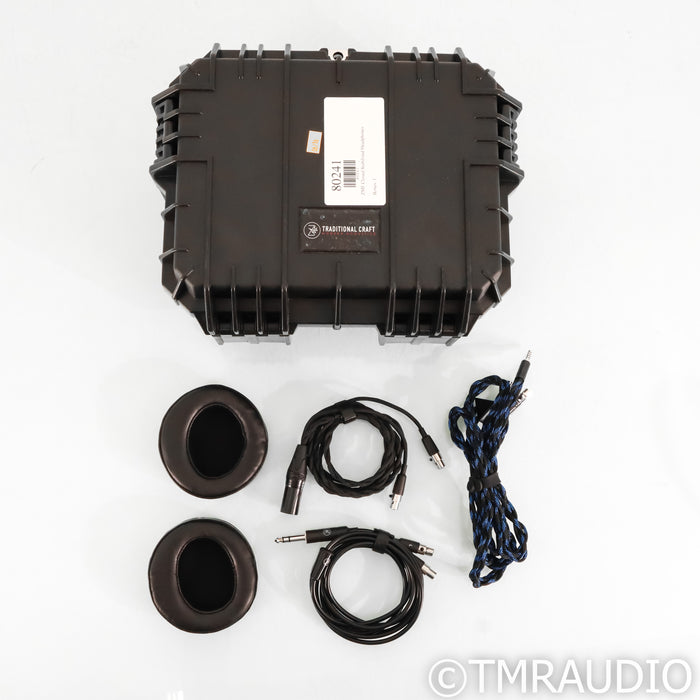 ZMF Verite Quasar Closed Back Headphones; Navy Stabilized Maple Flame; Limited