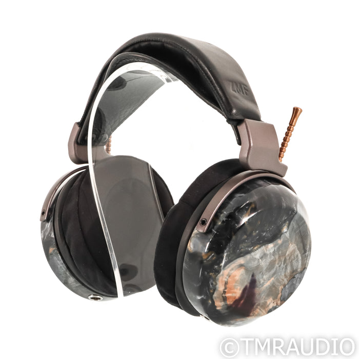 ZMF Verite Quasar Closed Back Headphones; Navy Stabilized Maple Flame; Limited
