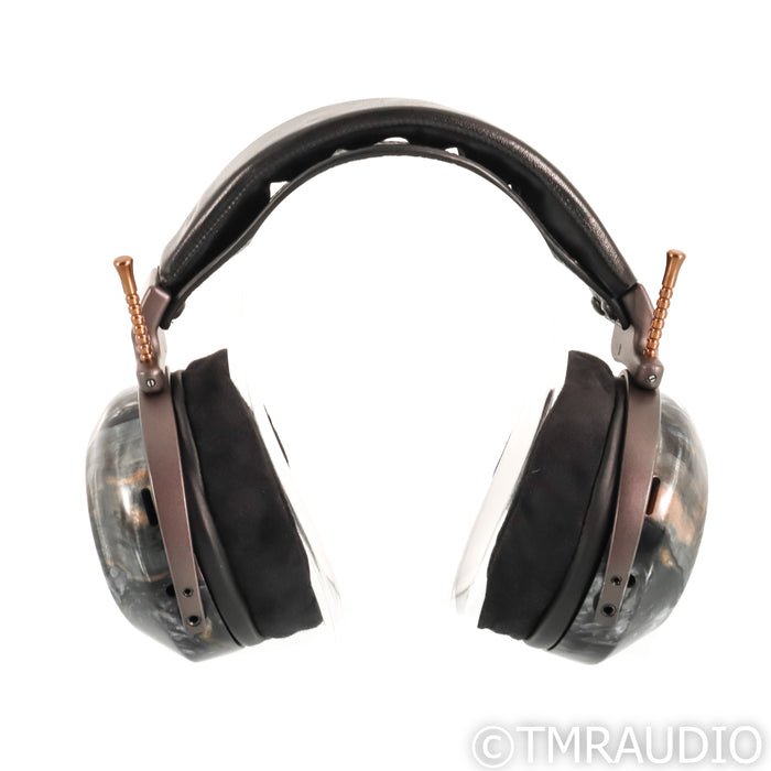 ZMF Verite Quasar Closed Back Headphones; Navy Stabilized Maple Flame; Limited