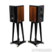 Quad Revela 1 Bookshelf Speakers with Stands; Walnut Pair