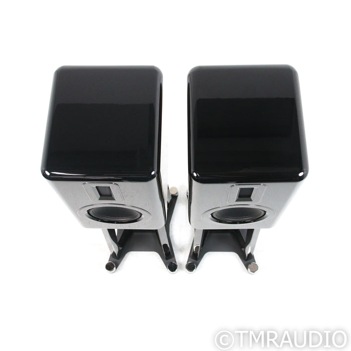 Quad Revela 1 Bookshelf Speakers with Stands; Walnut Pair