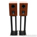 Revivial Audio Atalante 3 Bookshelf Speakers; Walnut Pair w/ Stands