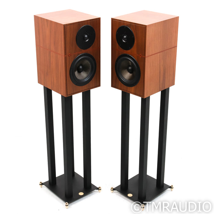 Revivial Audio Atalante 3 Bookshelf Speakers; Walnut Pair w/ Stands