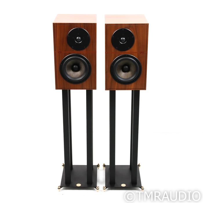 Revivial Audio Atalante 3 Bookshelf Speakers; Walnut Pair w/ Stands