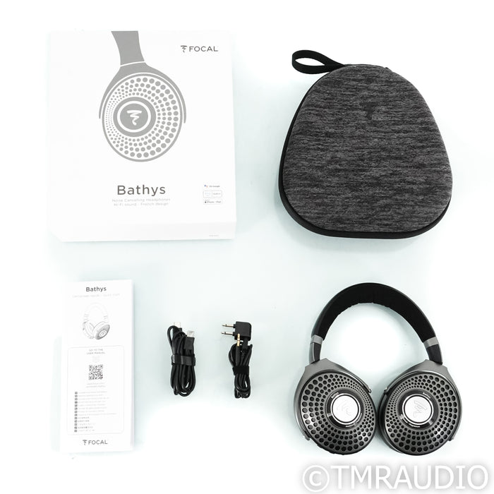 Focal Bathys Wireless Closed Back ANC Headphones; Black Silver (Used)