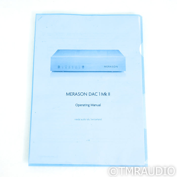 Merason DAC1 MKII; D/A Converter