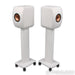 KEF LS50 Meta Bookshelf Speakers; White Pair w/ Stands; Gaia III