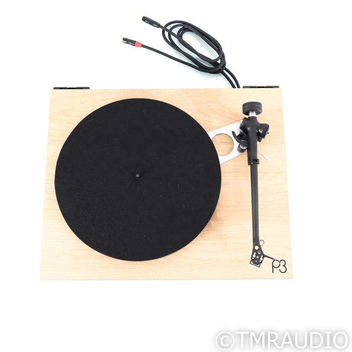 Rega Planar 3 Belt-Drive Turntable; Oak w/ Nagaoka MP-110 MM