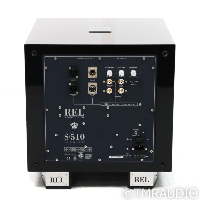 REL Acoustics S/510 10" Powered Subwoofer; Piano Black