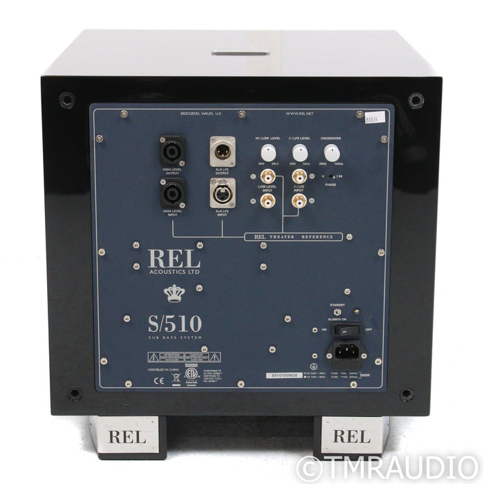 REL Acoustics S/510 10" Powered Subwoofer; Piano Black