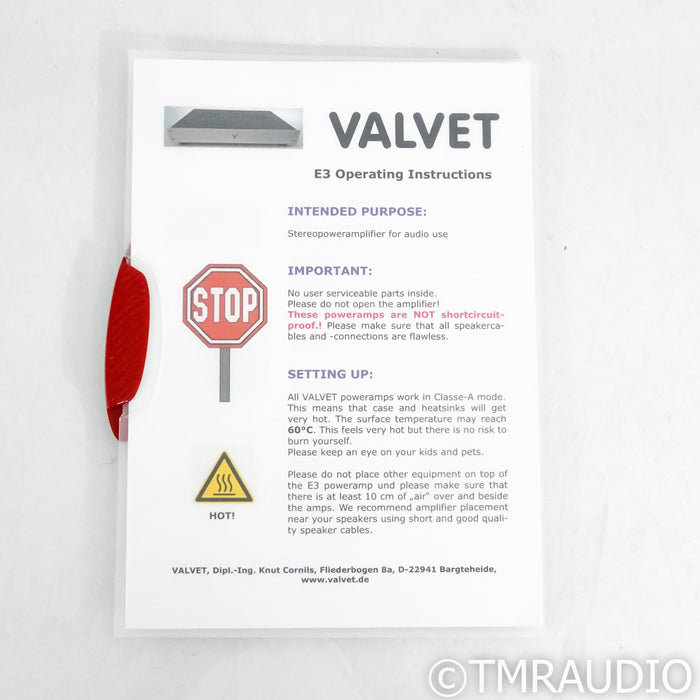 Valvet E3 Stereo Power Amplifier