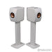KEF LS50 Wireless II Active Bookshelf Speakers; White Pair with Stands