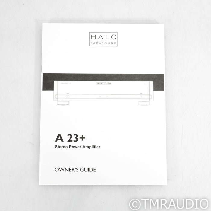 Parasound Halo A 23+ Stereo Power Amplifier (Mint / Low Hours)