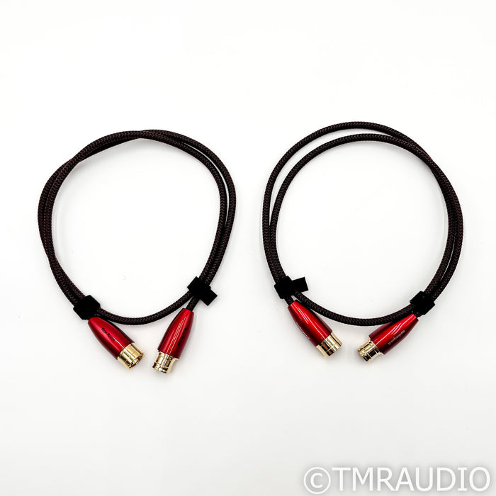 AudioQuest Red River XLR Cables; 1m Pair Balanced Interconnects