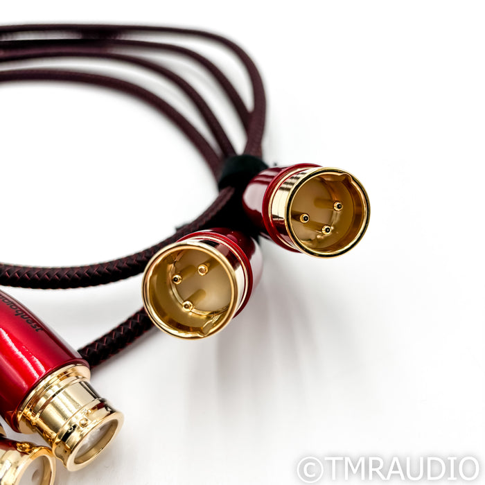 AudioQuest Red River XLR Cables; 1m Pair Balanced Interconnects