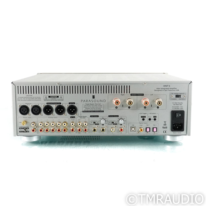 Parasound Halo HINT 6 Stereo Integrated Amplifier; MM / MC Phono