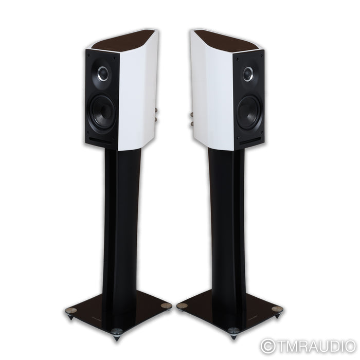 Sonus Faber Venere 1.5 Bookshelf Speakers; White Pair w/ Stands