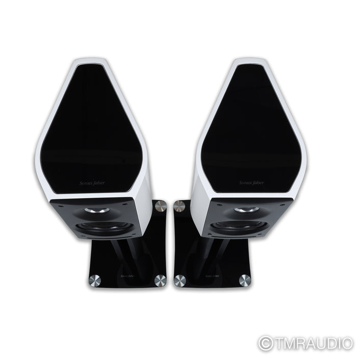 Sonus Faber Venere 1.5 Bookshelf Speakers; White Pair w/ Stands