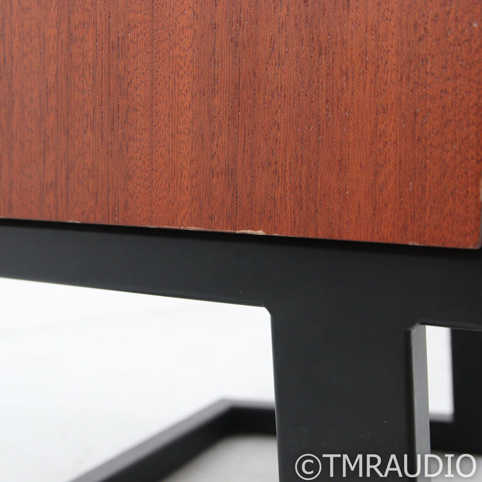 KLH Model Five Bookshelf Speakers; Mahogany Pair with Stands