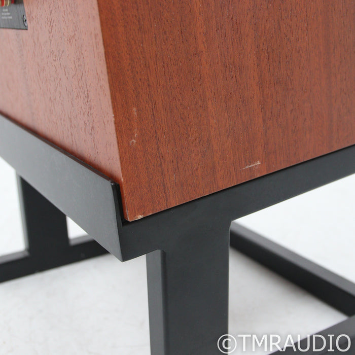 KLH Model Five Bookshelf Speakers; Mahogany Pair with Stands