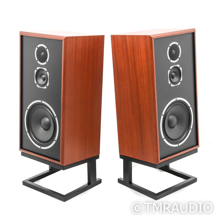 KLH Model Five Bookshelf Speakers; Mahogany Pair with Stands