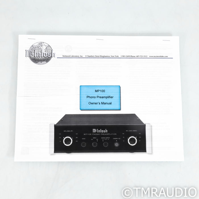 McIntosh MP100 MM / MC Phono Preamplifier