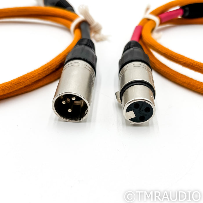 Luna Cables Orange XLR Cables; 1m Pair Balanced Interconnects