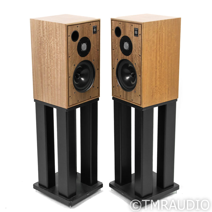 Harbeth 30.2 40th Anniv. Bookshelf Speakers; Eucalyptus Pair w/ Skylan Stands