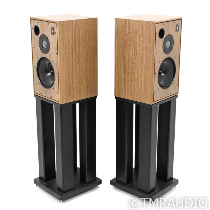 Harbeth 30.2 40th Anniv. Bookshelf Speakers; Eucalyptus Pair w/ Skylan Stands