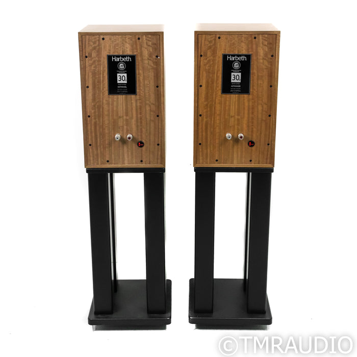 Harbeth 30.2 40th Anniv. Bookshelf Speakers; Eucalyptus Pair w/ Skylan Stands