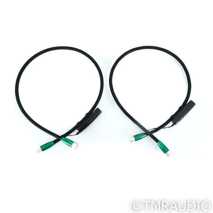 AudioQuest Earth XLR Cables; 1m Pair Balanced Interconnects; 72v DBS
