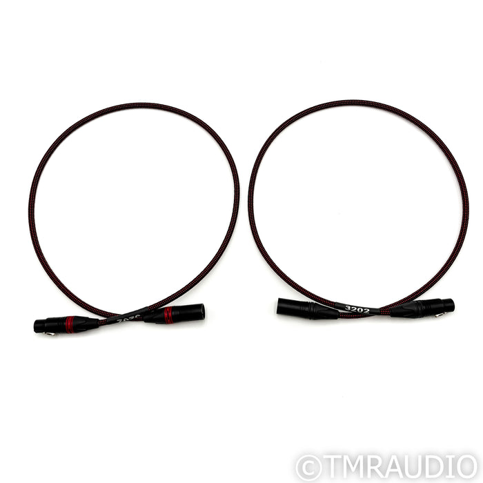 Black Cat 3202 XLR Cables; 1m Pair Balanced Interconnects