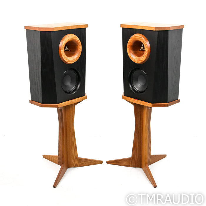 Fleetwood Sound Deville Bookshelf Speakers; Black Pair w/ Stands