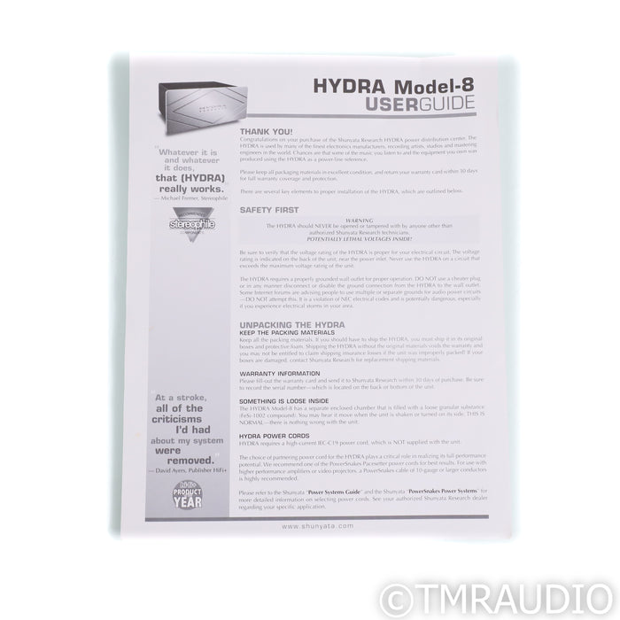 Shunyata Research Hydra Model 8 AC Power Line Conditioner