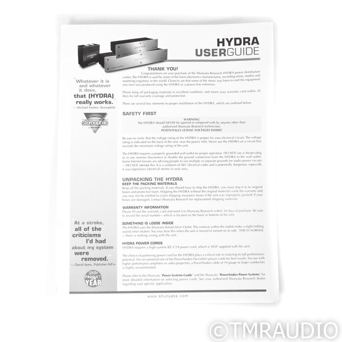 Shunyata Research Hydra Model 8 AC Power Line Conditioner