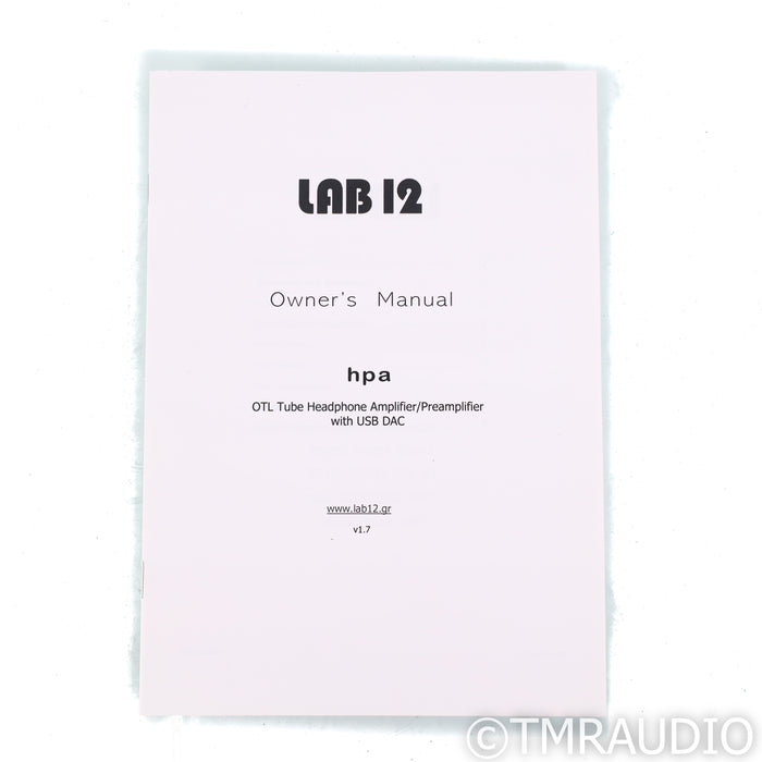 Lab12 hpa Stereo Tube Preamplifier / Headphone Amplifier