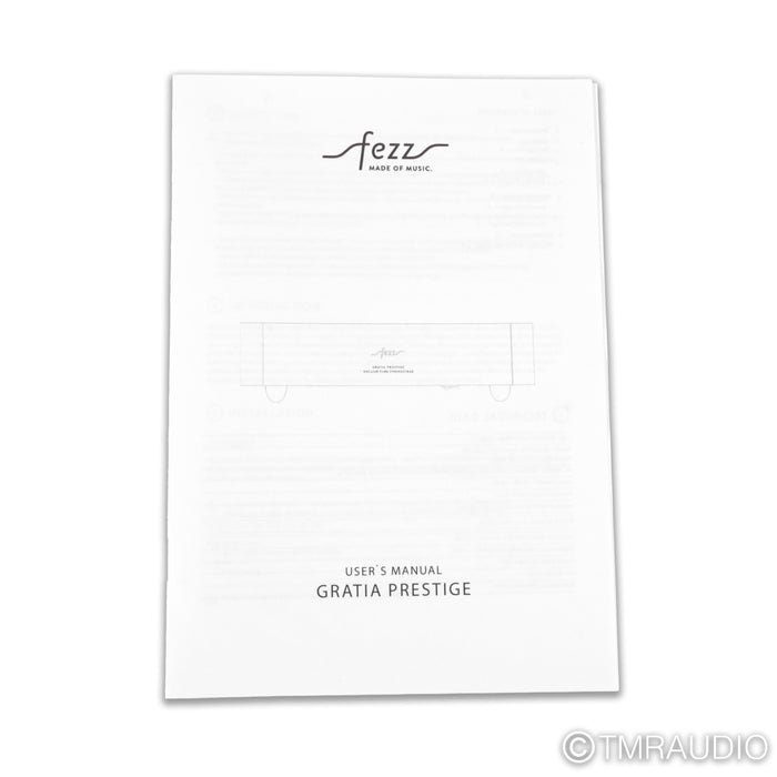 Fezz Audio Gratia Prestige Tube MM / MC Phono Preamplifier; Demo w/ Warranty