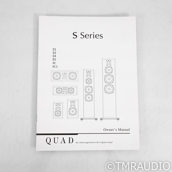 Quad S-2 Bookshelf Speakers; Sapele Mahogany Pair; S2
