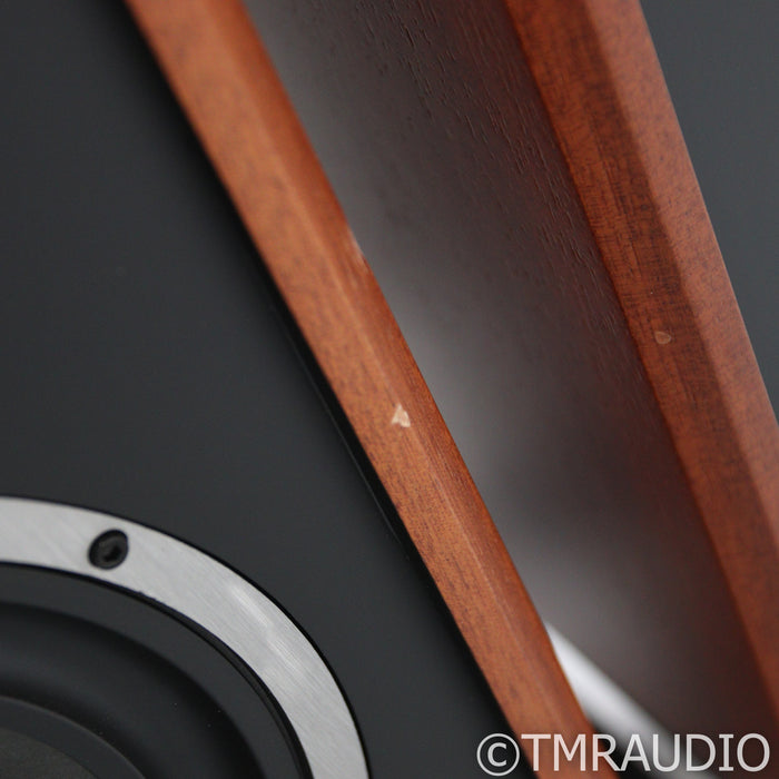 KLH Model Five Bookshelf Speakers; Mahogany Pair with Stands