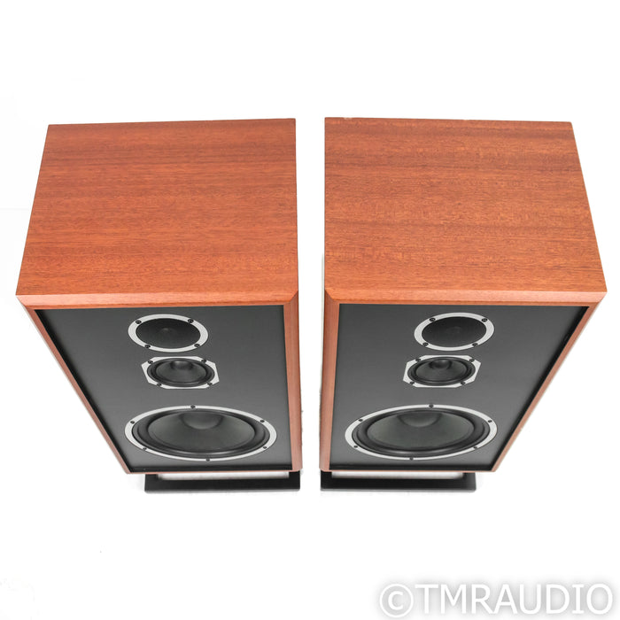 KLH Model Five Bookshelf Speakers; Mahogany Pair with Stands