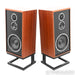 KLH Model Five Bookshelf Speakers; Mahogany Pair with Stands