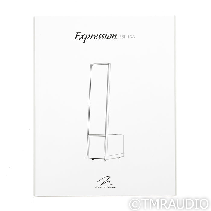 Martin Logan Expression ESL 13A Floorstanding Speakers; Russo Fuoco Red Pair