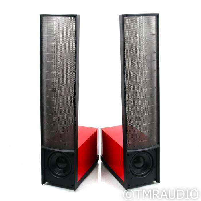 Martin Logan Expression ESL 13A Floorstanding Speakers; Russo Fuoco Red Pair