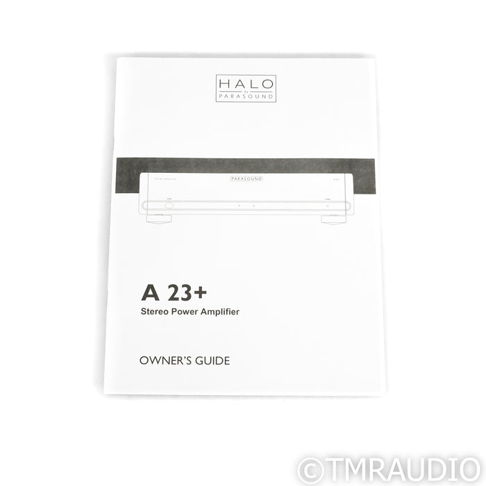 Parasound Halo A 23+ Stereo Power Amplifier; A23+