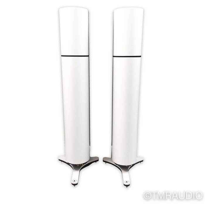 Aequo Audio Stilla Active Floorstanding Speakers; White Pair