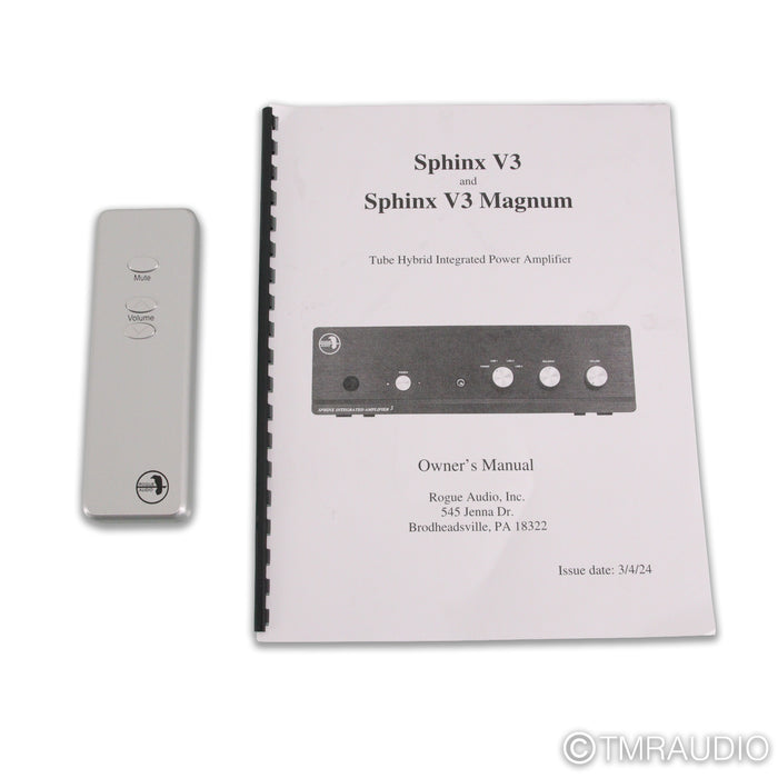 Rogue Audio Sphinx v3 Magnum Stereo Hybrid Integrated Amplifier; MM / MC Phono