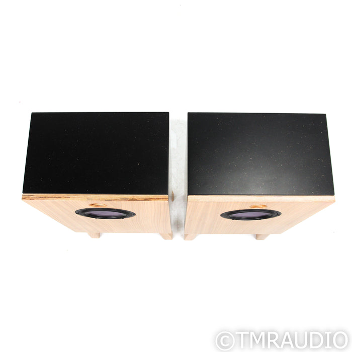 Devore Fidelity O/Baby Monitor Speakers; White Oak Pair with Stands