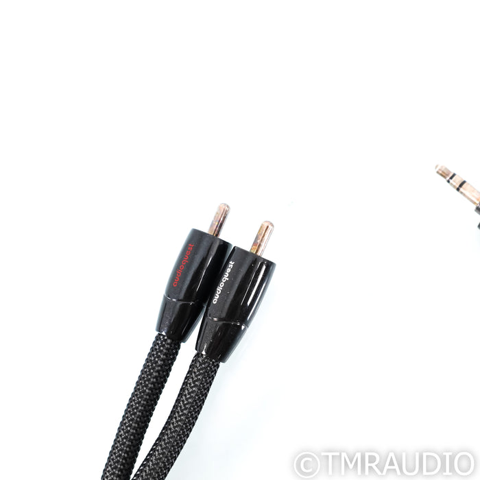 AudioQuest Sydney RCA Cable; 2ft Single 3.5mm to Stereo RCA Interconnect