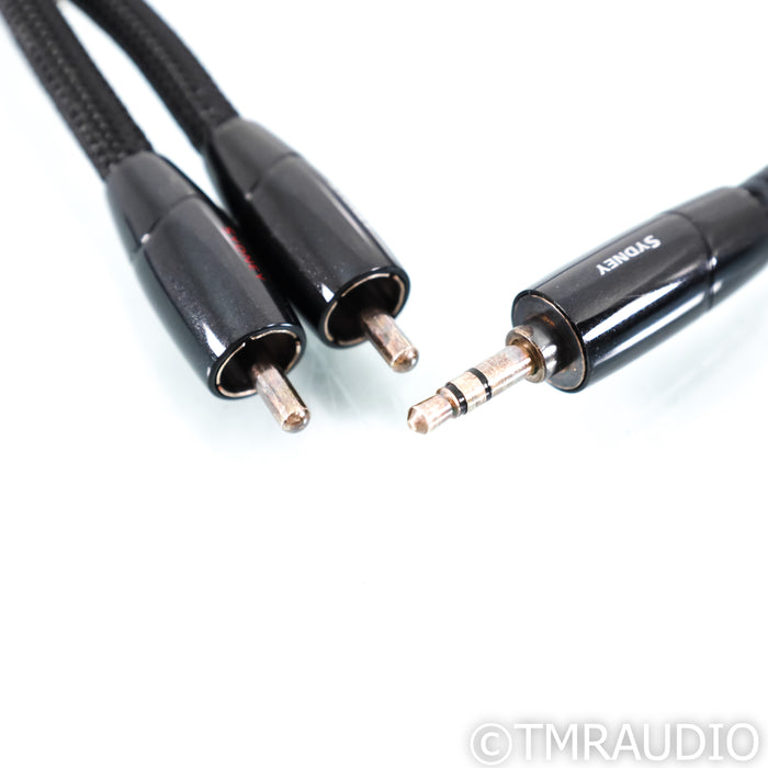 AudioQuest Sydney RCA Cable; 2ft Single 3.5mm to Stereo RCA Interconnect