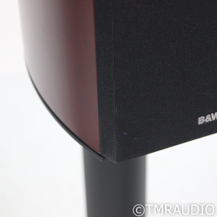Bowers & Wilkins Nautilus 805 Bookshelf Speakers; Red Cherry Pair; w/ Stands